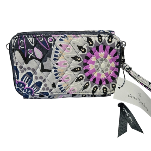 Vera Bradley "Mimosa Medallion" RFID Quilted Crossbody Wristlet - Picture 2 of 7